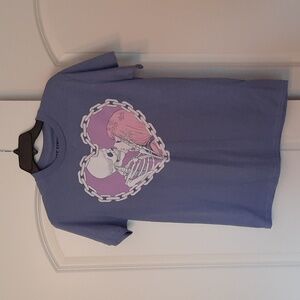 Hot Topic Men's Purple Skeleton T-shirt